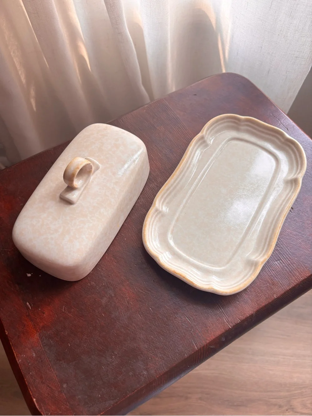 Vintage Mikasa Country Charm 1/4 Lb. Covered Butter Dish